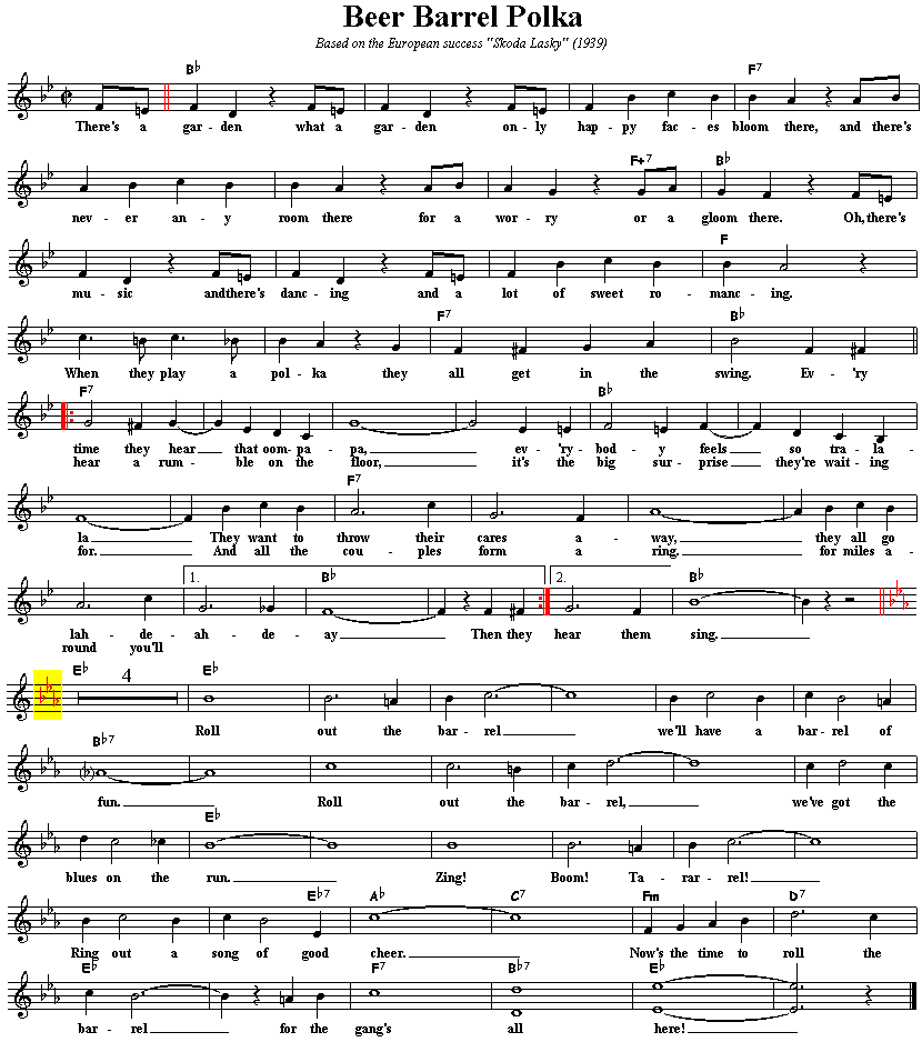 Beer Barrel Polka (Roll Out The